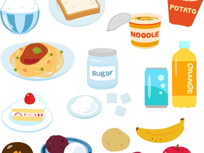 糖質の多い食べ物のイラスト