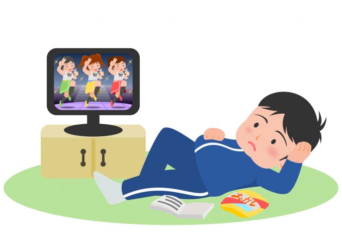 運動不足のグータラな男性
